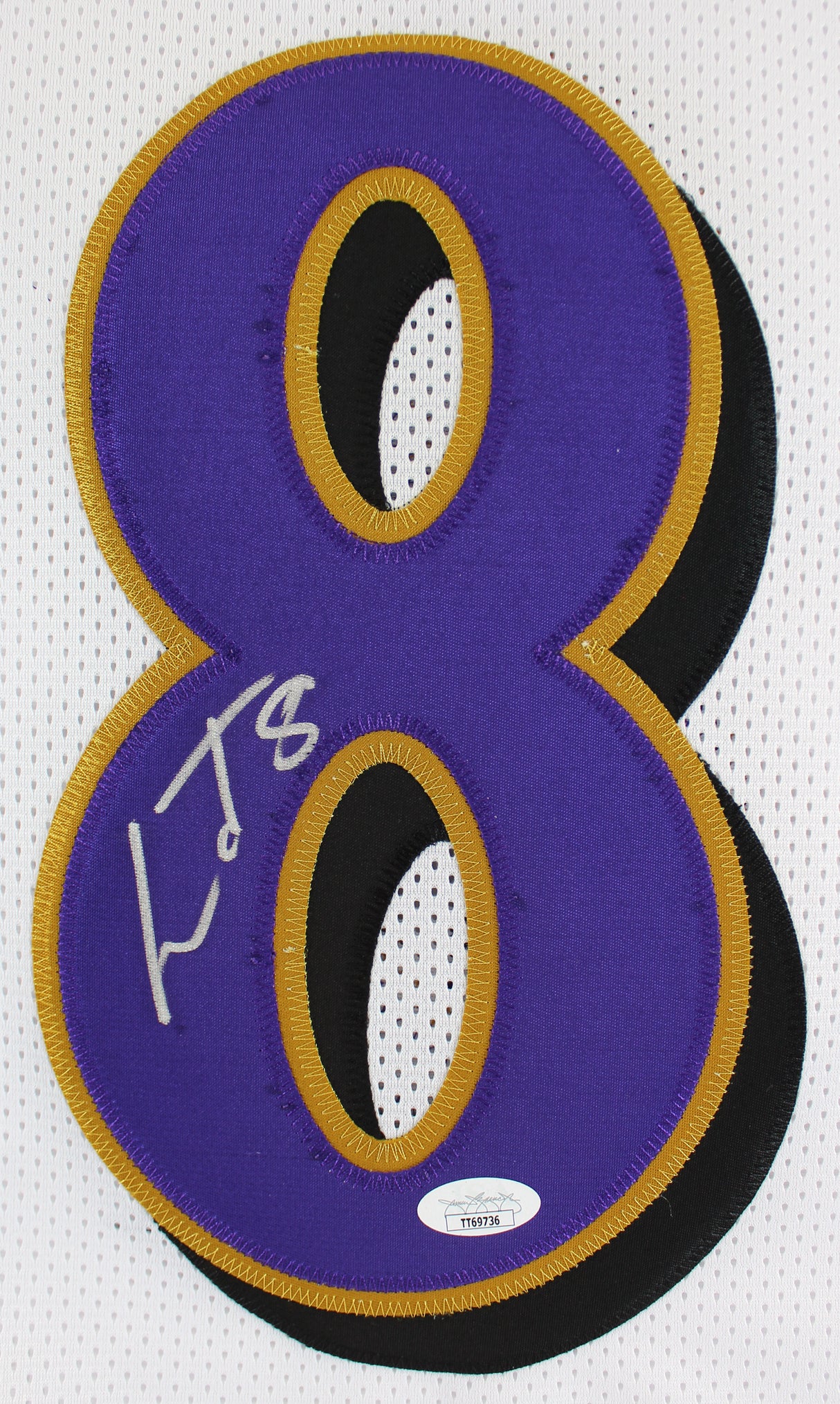 Lamar Jackson Authentic Signed White Pro Style Jersey Autographed JSA