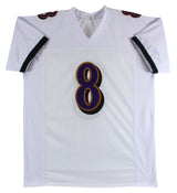 Lamar Jackson Authentic Signed White Pro Style Jersey Autographed JSA