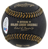 Indians Shane Bieber "2x Insc" Authentic Signed Black Oml Baseball BAS Witnessed