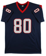 Andre Johnson Authentic Signed Navy Blue Pro Style Jersey BAS Witnessed