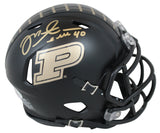 Purdue Mike Alstott Authentic Signed Black Speed Mini Helmet BAS Witnessed