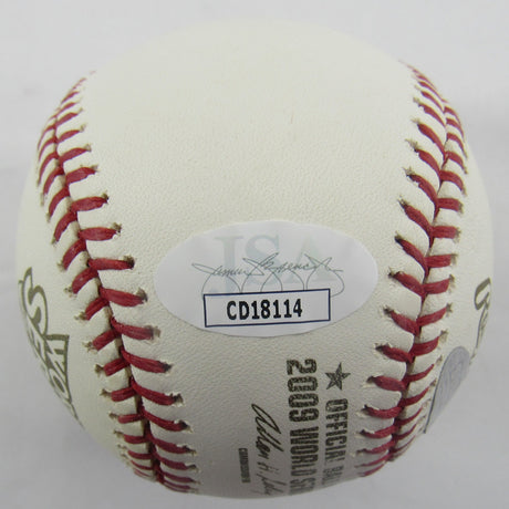 Andy Pettitte Signed Auto Rawlings 2009 World Series Baseball JSA CD18114