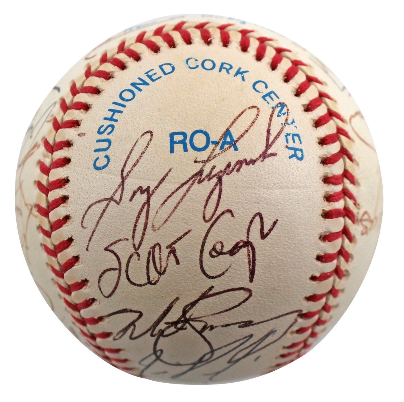 1997 Royals (28) Luzinski, Damon, Dye +25 Signed Budig Oal Baseball BAS #AA03200