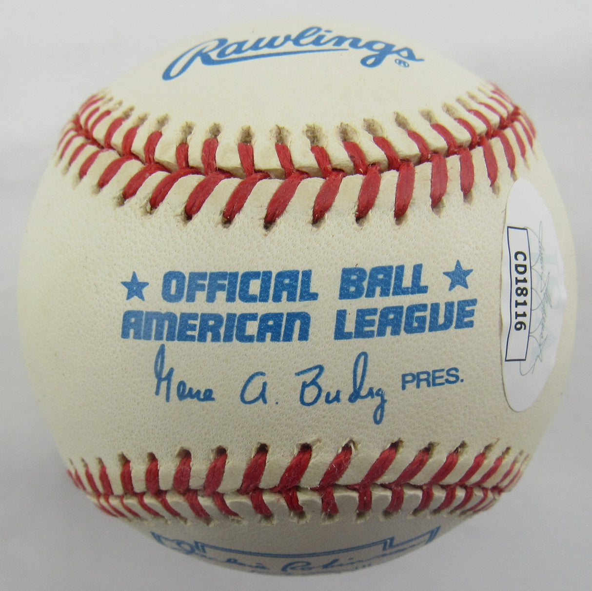 Larry Doby Signed Auto Rawlings 50th Jackie Robinson Anniversary Baseball JSA CD18116