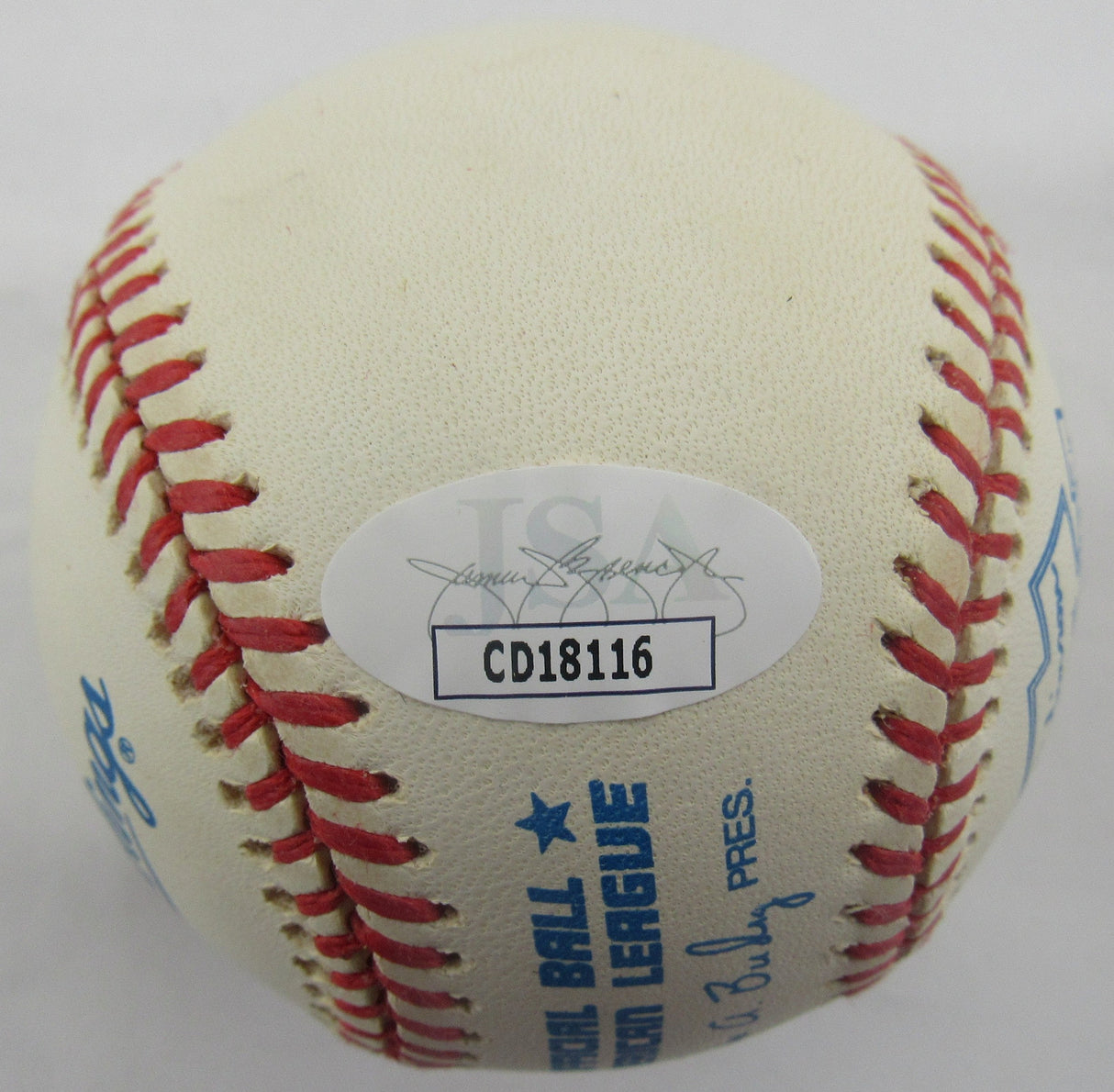 Larry Doby Signed Auto Rawlings 50th Jackie Robinson Anniversary Baseball JSA CD18116