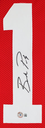 Brock Purdy Authentic Signed Red Pro Style Jersey Autographed BAS Witnessed