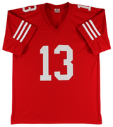 Brock Purdy Authentic Signed Red Pro Style Jersey Autographed BAS Witnessed
