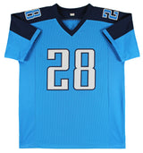Chris Johnson Authentic Signed Blue Pro Style Jersey Autographed BAS Witnessed
