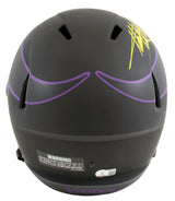 Vikings Adrian Peterson "All Day" Signed Eclipse F/S Speed Rep Helmet w Case BAS