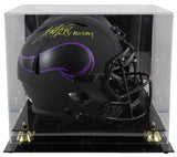 Vikings Adrian Peterson "All Day" Signed Eclipse F/S Speed Rep Helmet w Case BAS