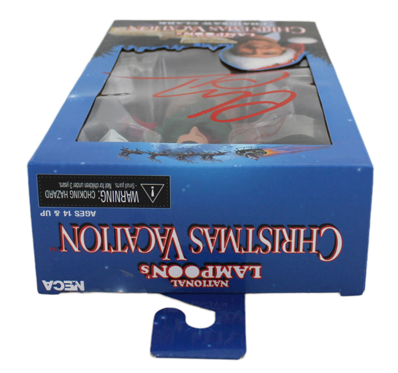 Chevy Chase Christmas Vacation Signed NECA Chainsaw Clark Figure Red Sig BAS Wit