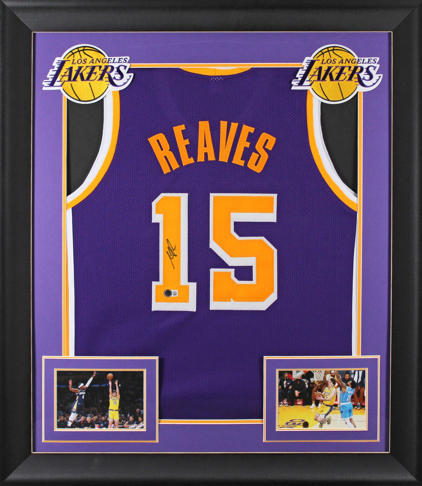 Austin Reaves Authentic Signed Purple Pro Style Framed Jersey BAS