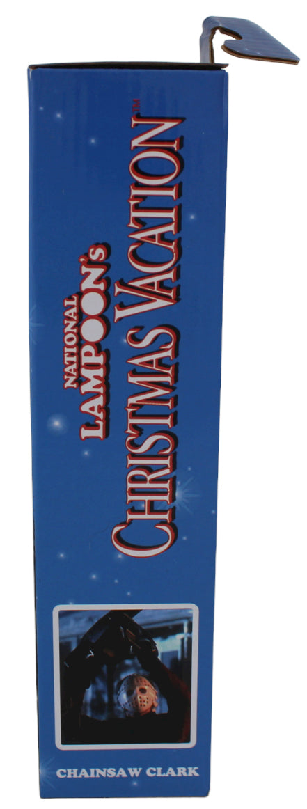 Chevy Chase Christmas Vacation Signed NECA Chainsaw Clark Figure Blue Sig BAS W