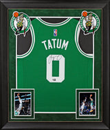 Celtics Jayson Tatum Authentic Signed Green Nike Swingman Framed Jersey Fanatics