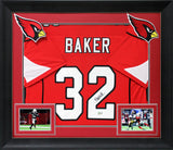 Budda Baker Authentic Signed Red Pro Style Framed Jersey BAS Witnessed