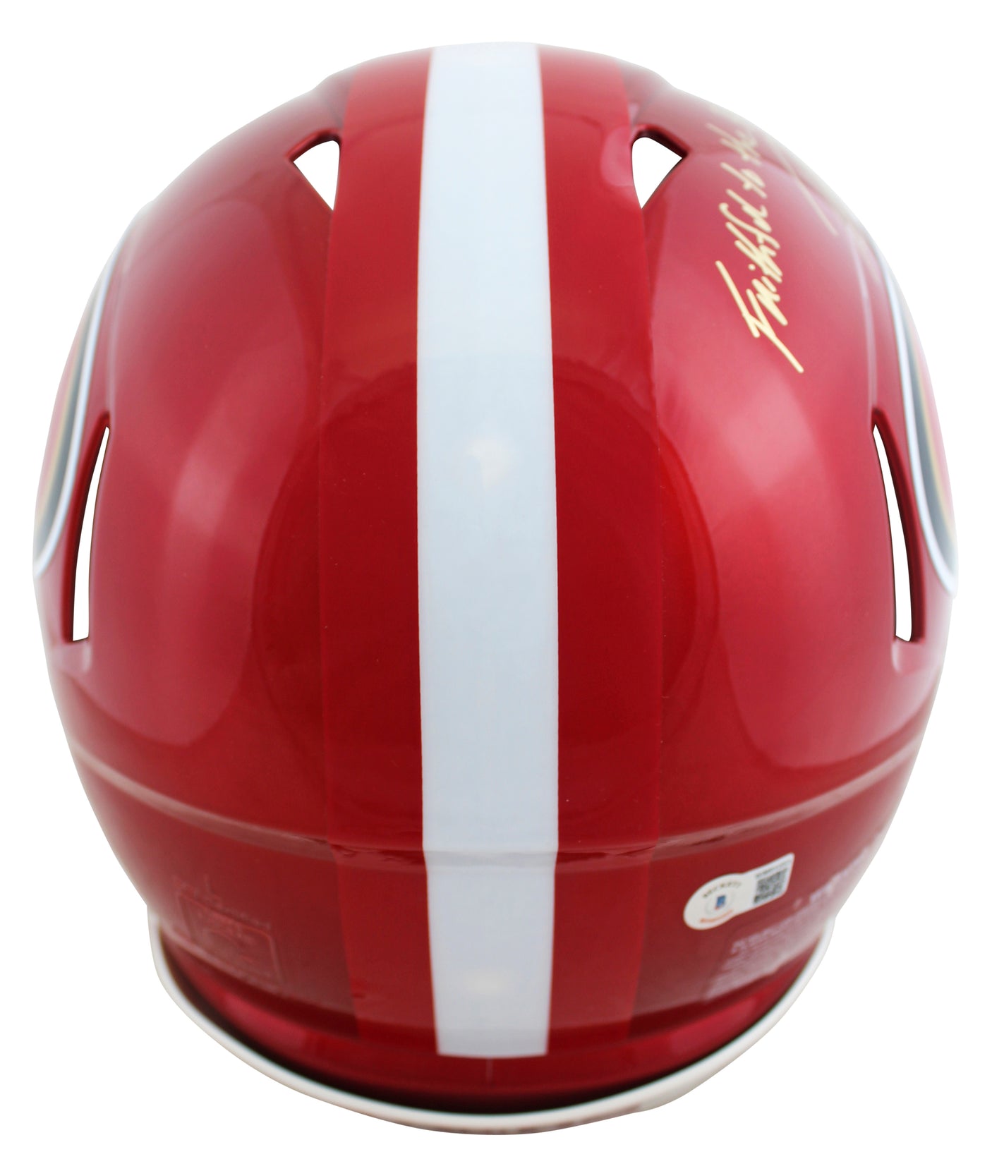 49ers Patrick Willis "FTTB" Signed Flash Full Size Speed Proline Helmet BAS Wit