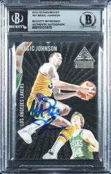 Lakers Magic Johnson Authentic Signed 2014 Paramount #21 Card Auto 10! BAS Slab