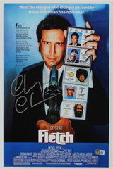 Chevy Chase Fletch Authentic Signed 12x18 Mini Movie Poster Photo BAS Witness 2