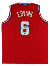 Julius "Dr. J" Erving Authentic Signed Red Pro Style Jersey BAS