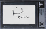 Michael Caine Batman The Dark Knight Signed 3x5 Index Card Auto 10! BAS Slabbed