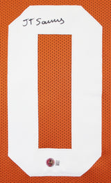 Texas Ja'Tavion Sanders Signed Burnt Orange Pro Style Jersey BAS Witnessed