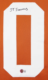Texas Ja'Tavion Sanders Signed Burnt Orange Pro Style Jersey BAS Witnessed