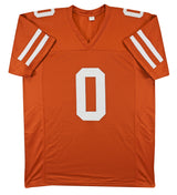 Texas Ja'Tavion Sanders Signed Burnt Orange Pro Style Jersey BAS Witnessed