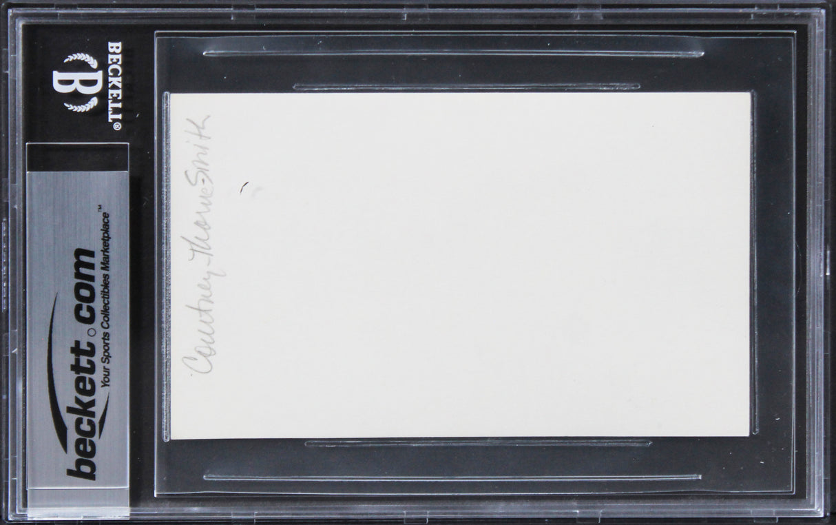 Courtney Thorne-Smith Lucas Authentic Signed 3x5 Index Card BAS Slabbed