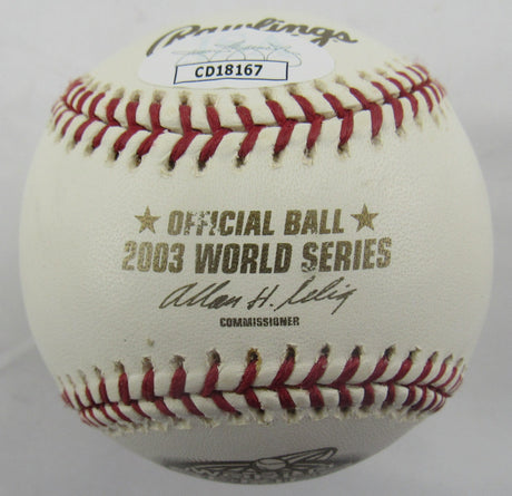 Miguel Cabrera Signed Auto Rawlings 2003 World Series Baseball JSA CD18167