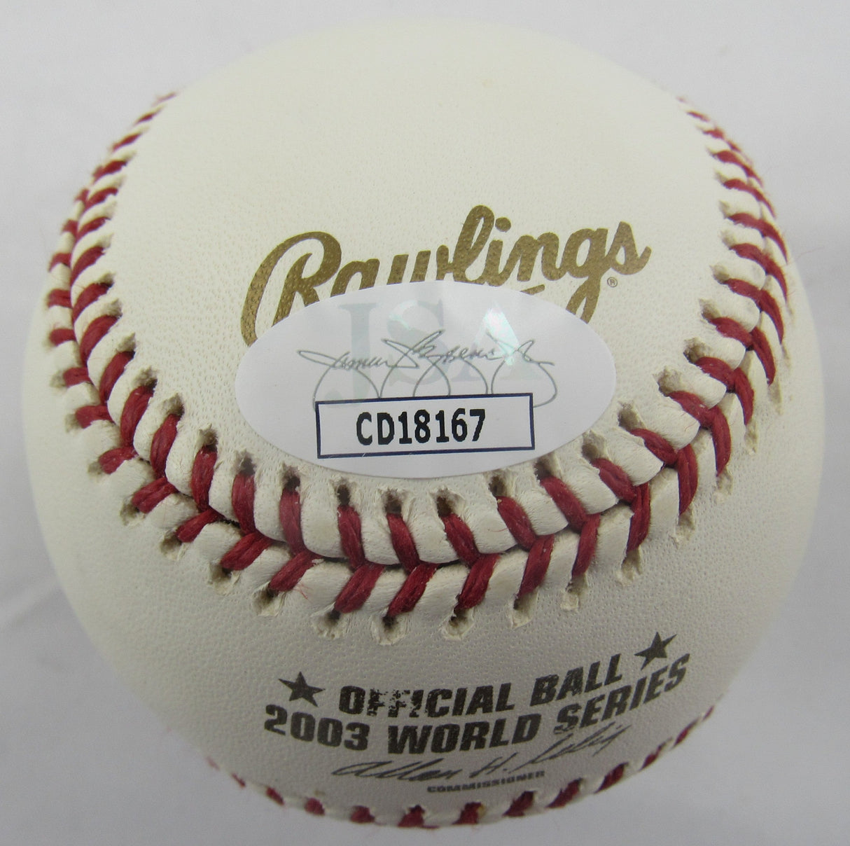 Miguel Cabrera Signed Auto Rawlings 2003 World Series Baseball JSA CD18167