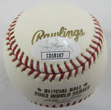Miguel Cabrera Signed Auto Rawlings 2003 World Series Baseball JSA CD18167