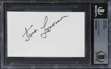 Jack Lemmon Grumpy Old Men Authentic Signed 3x5 Index Card BAS Slabbed