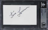 Jack Lemmon Grumpy Old Men Authentic Signed 3x5 Index Card BAS Slabbed