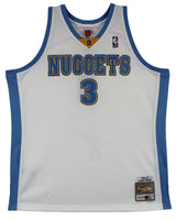 Nuggets Allen Iverson Authentic Signed White M&N HWC Swingman Jersey BAS Witness