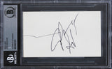 John Singleton Poetic Justice Authentic Signed 3x5 Index Card BAS Slabbed
