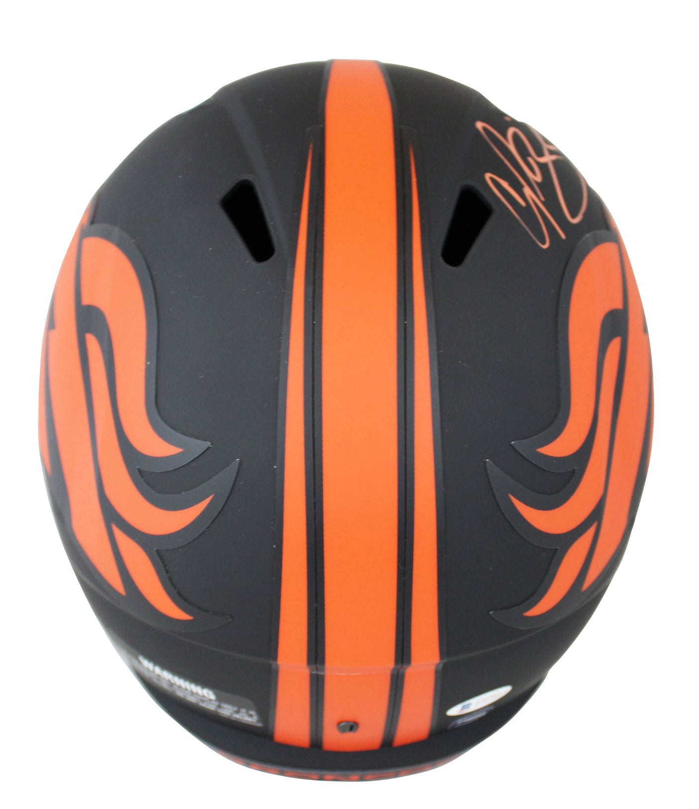 Broncos Champ Bailey Signed Eclipse Full Size Speed Rep Helmet BAS Witnessed
