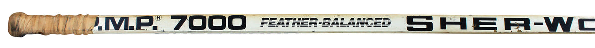 Penguins Phil Bourque Signed Game Used Sher-Wood Hockey Stick BAS #BA74064