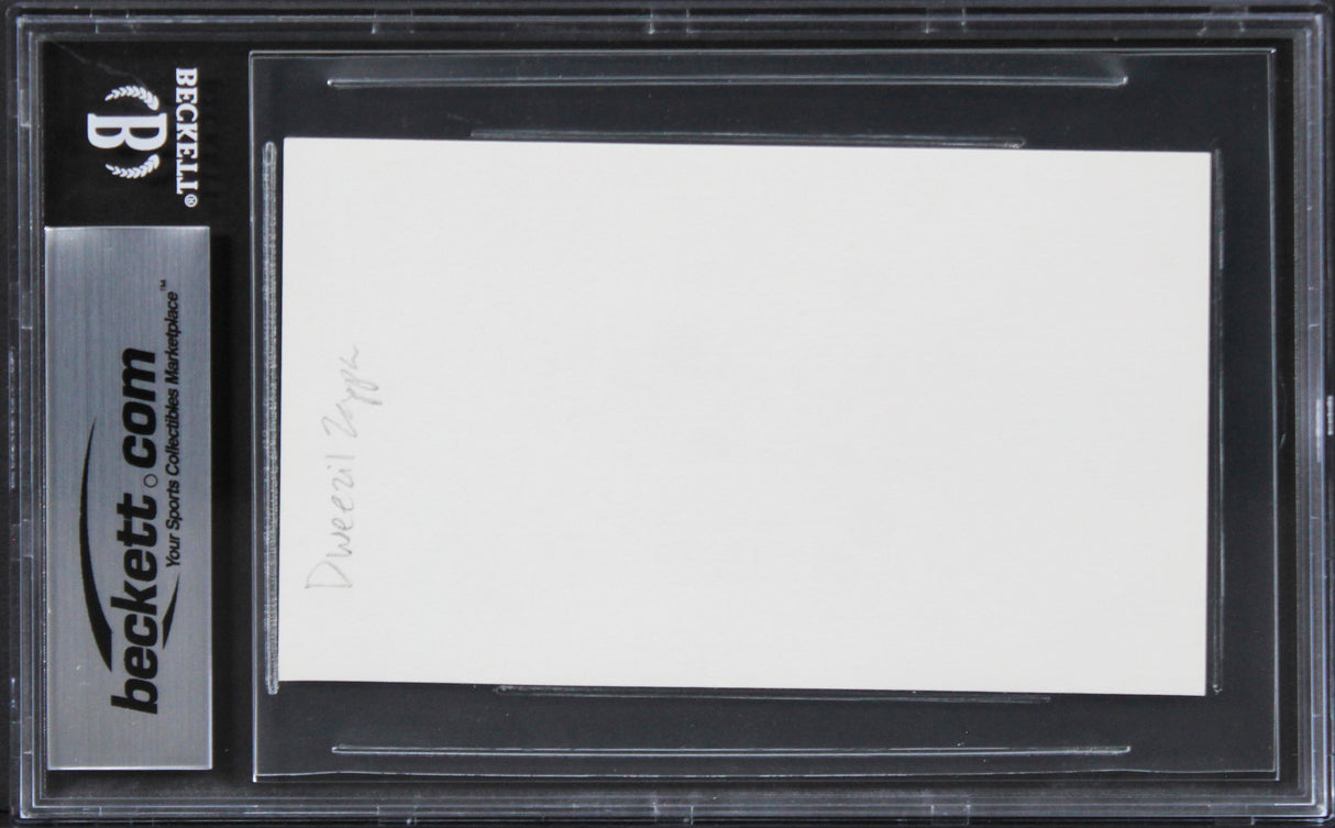 Dweezil Zappa The Running Man Authentic Signed 3x5 Index Card BAS Slabbed