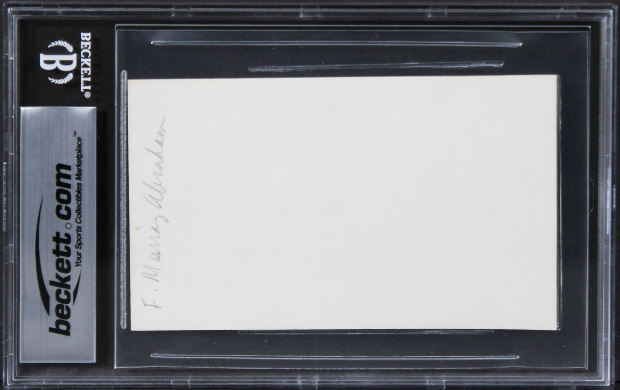 F. Murray Abraham The Grand Budapest Hotel Signed 3x5 Index Card BAS Slabbed 1