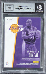 Shaquille O'Neal Signed 2018 Absolute Mem #7 #180/199 Card Auto 10! BAS Slabbed