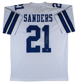 Deion Sanders Authentic Signed White Pro Style Jersey Autographed BAS Witnessed