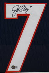 John Elway Authentic Signed One of One Jersey Framed Display BAS Witnessed
