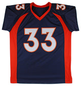 Javonte Williams Authentic Signed Navy Blue Pro Style Jersey Autographed BAS Wit