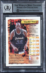 Magic Shaquille O'Neal Authentic Signed 1993 Finest #3 Card Auto 10! BAS Slabbed