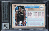 Magic Shaquille O'Neal Signed 1992 Fleer #401 Rookie Card Auto 10! BAS Slabbed