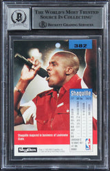 Magic Shaquille O'Neal Signed 1992 Skybox #382 Rookie Card Auto 10! BAS Slabbed