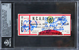 Magic Johnson Larry Bird Signed '79 NCAA Final 4 Ticket Grade 5 Auto 10 BAS Slab