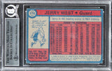 Lakers Jerry West "HOF 1980-2010" Authentic Signed 1974 Topps #176 Card BAS Slab