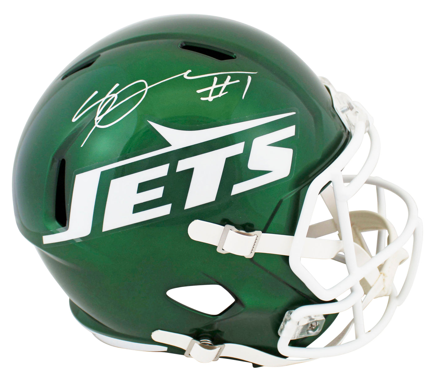 Jets Ahmad "Sauce" Gardner Signed Full Size Speed Rep Helmet BAS Witnessed