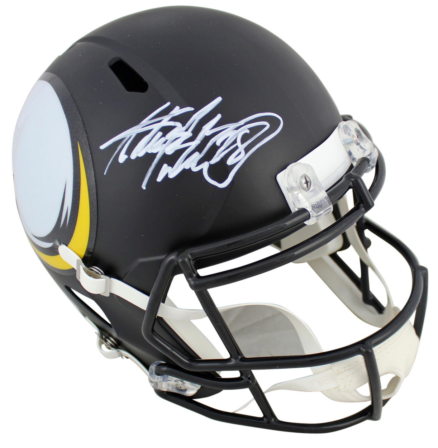 Vikings Adrian Peterson Signed Amp Full Size Speed Rep Helmet BAS Witnessed